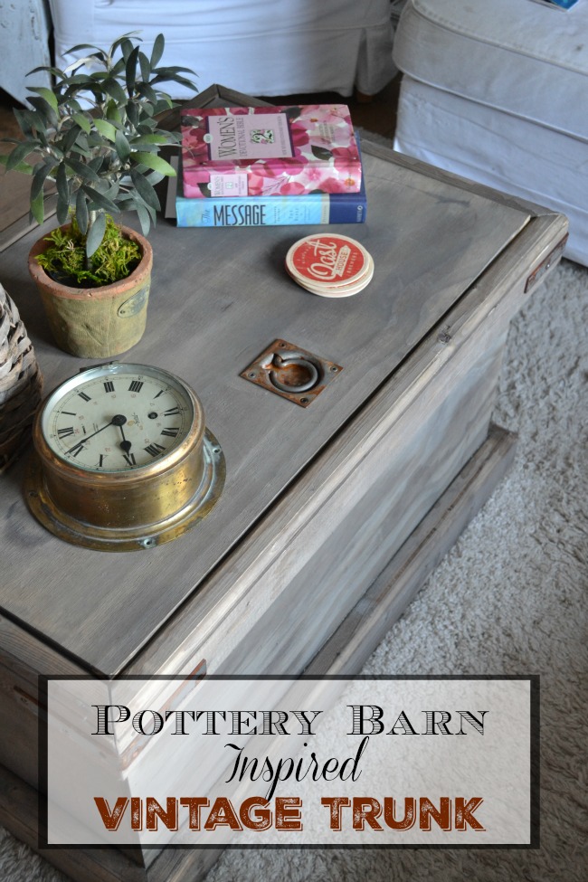DIY Pottery Barn Inspired Storage Trunk - Red Cottage Chronicles