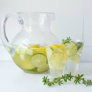 lime and melon white wine sangria