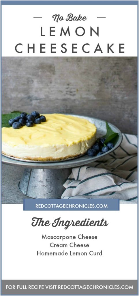 No Bake Lemon Cheesecake - Red Cottage Chronicles