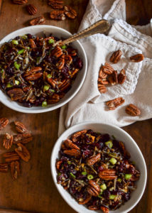 Wild Rice with pecans and cranberries