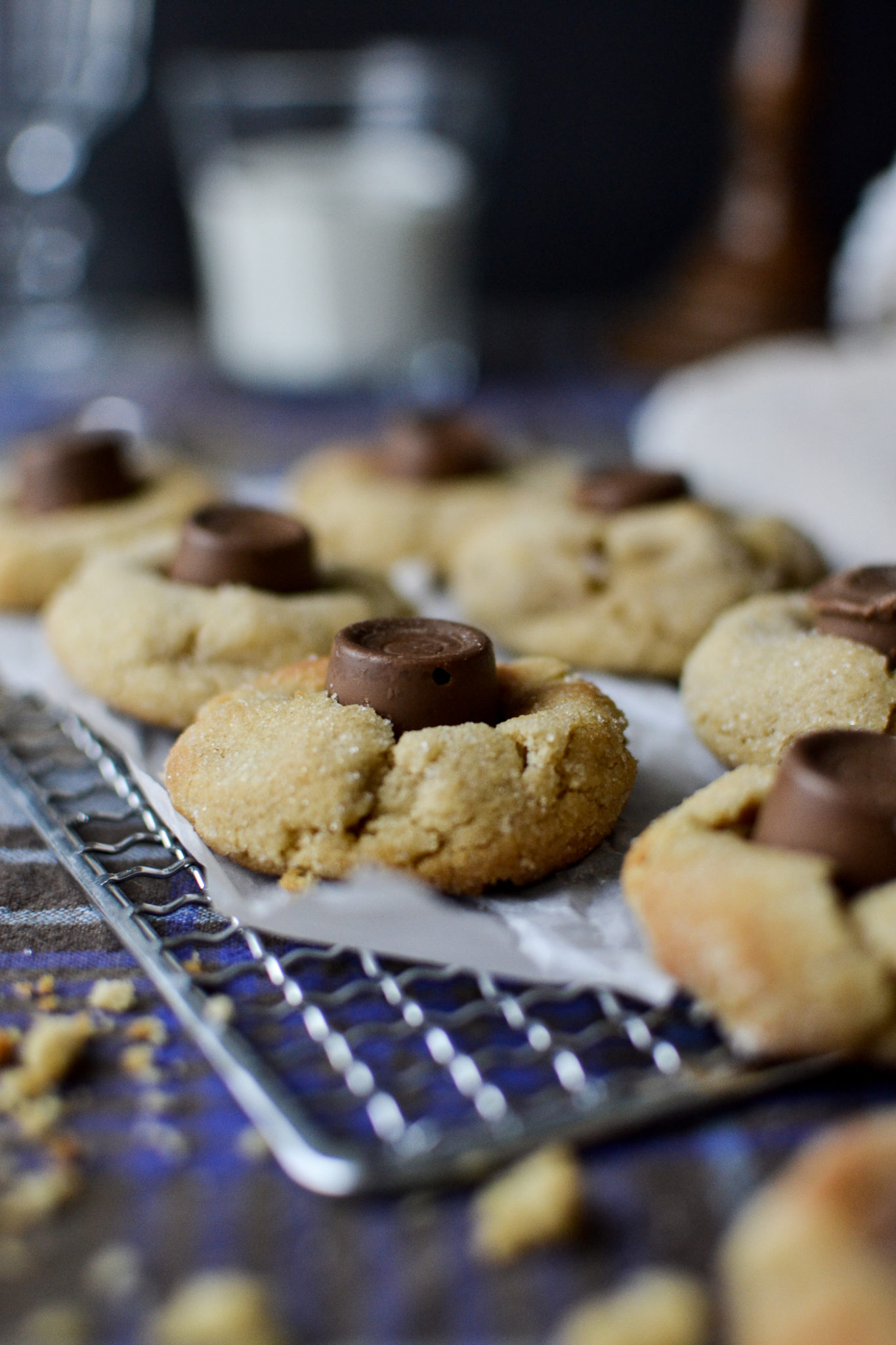 Chocolate Caramel Peanut Butter Thumbprint Cookies - Red Cottage Chronicles