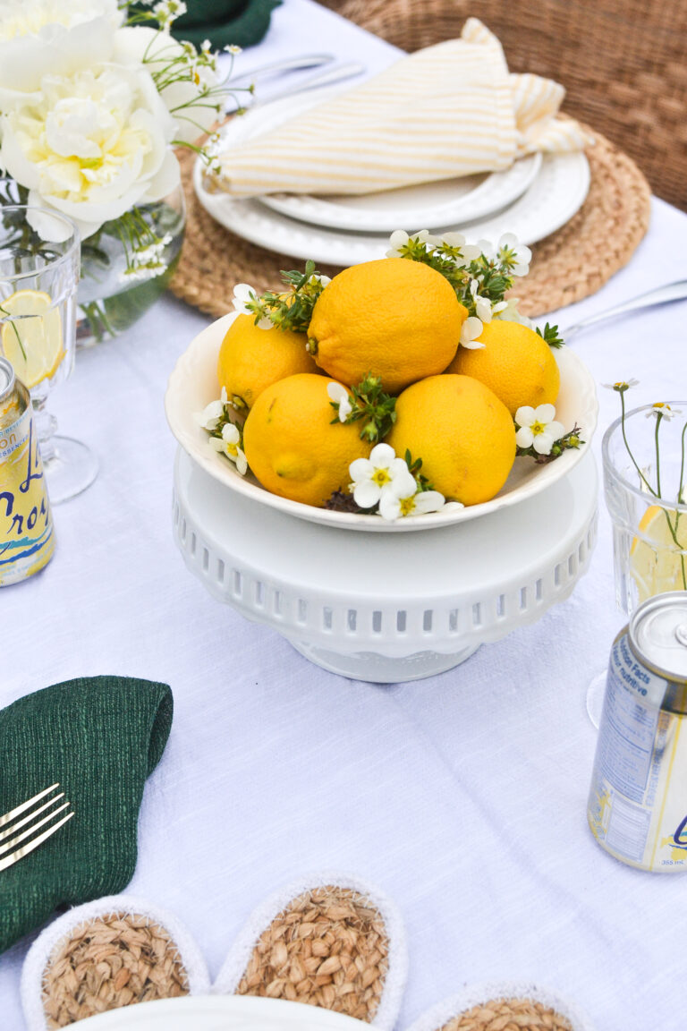 Lemon Tablescape for Summer - Red Cottage Chronicles