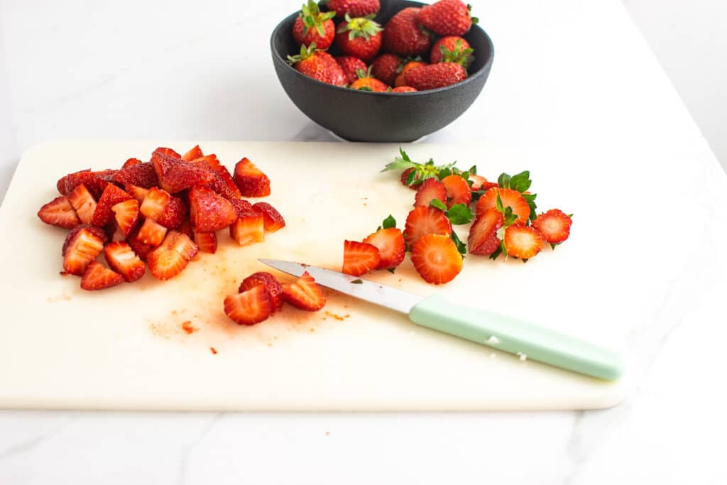 fresh strawberries cut into small pieces