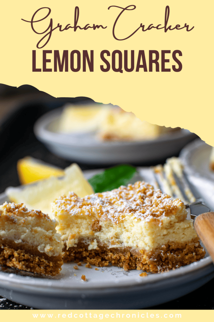 Pinterst Pin for Graham Cracker Lemon Squares.